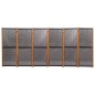 vidaXL Biombo divisor de 6 paneles negro 420x180 cm vidaXL Biombo divisor de 6 paneles negro 420x180 cm