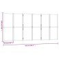 vidaXL Biombo divisor de 6 paneles negro 420x180 cm vidaXL Biombo divisor de 6 paneles negro 420x180 cm