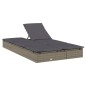 vidaXL Tumbona 2 personas ratán sintético con cojines gris vidaXL Tumbona 2 personas ratán sintético con cojines gris