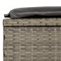 vidaXL Tumbona 2 personas ratán sintético con cojines gris vidaXL Tumbona 2 personas ratán sintético con cojines gris