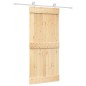 vidaXL Puerta corredera con herrajes madera maciza de pino 90x210 cm vidaXL Puerta corredera con herrajes madera maciza de pino 90x210 cm