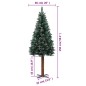 vidaXL Árbol de Navidad delgado madera auténtica y piñas PVC 150 cm vidaXL Árbol de Navidad delgado madera auténtica y piñas PVC 150 cm