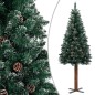 vidaXL Árbol de Navidad delgado madera auténtica y piñas PVC 210 cm vidaXL Árbol de Navidad delgado madera auténtica y piñas PVC 210 cm