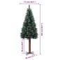 vidaXL Árbol de Navidad delgado madera auténtica y piñas PVC 210 cm vidaXL Árbol de Navidad delgado madera auténtica y piñas PVC 210 cm