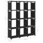 vidaXL Estantería de 12 cubos de tela negra 103x30x141 cm vidaXL Estantería de 12 cubos de tela negra 103x30x141 cm