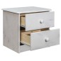vidaXL Mesita de noche de madera maciza de pino 43x34x40 cm vidaXL Mesita de noche de madera maciza de pino 43x34x40 cm