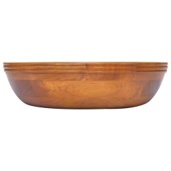vidaXL Lavabo de madera maciza de teca Φ40x10 cm