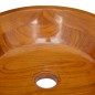 vidaXL Lavabo de madera maciza de teca Φ40x10 cm vidaXL Lavabo de madera maciza de teca Φ40x10 cm