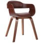 vidaXL Sillas de comedor 2 unidades madera curvada y cuero sintético vidaXL Sillas de comedor 2 unidades madera curvada y cuero sintético