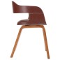 vidaXL Sillas de comedor 2 unidades madera curvada y cuero sintético vidaXL Sillas de comedor 2 unidades madera curvada y cuero sintético
