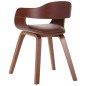 vidaXL Sillas de comedor 2 unidades madera curvada y cuero sintético vidaXL Sillas de comedor 2 unidades madera curvada y cuero sintético