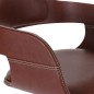 vidaXL Sillas de comedor 2 unidades madera curvada y cuero sintético vidaXL Sillas de comedor 2 unidades madera curvada y cuero sintético