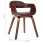 vidaXL Sillas de comedor 2 unidades madera curvada y cuero sintético vidaXL Sillas de comedor 2 unidades madera curvada y cuero sintético