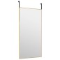 vidaXL Espejo de puerta cristal y aluminio dorado 40x80 cm vidaXL Espejo de puerta cristal y aluminio dorado 40x80 cm