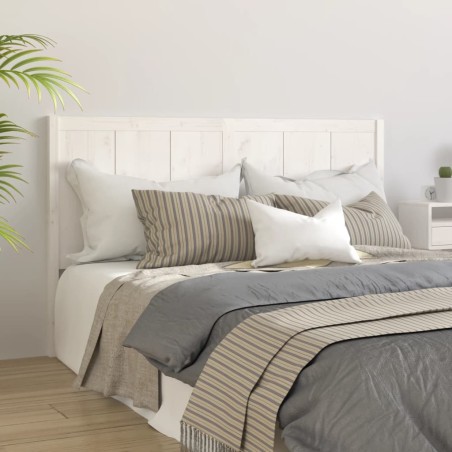 vidaXL Cabecero de cama madera maciza de pino blanco 165,5x4x100 cm