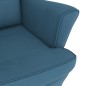 vidaXL Silla mecedora con patas de madera de caucho terciopelo azul vidaXL Silla mecedora con patas de madera de caucho terciopelo azul
