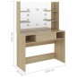 vidaXL Tocador de maquillaje con luces LED MDF roble 100x40x135 cm vidaXL Tocador de maquillaje con luces LED MDF roble 100x40x135 cm