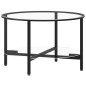 vidaXL Mesa de centro vidrio templado negro y transparente 70 cm vidaXL Mesa de centro vidrio templado negro y transparente 70 cm