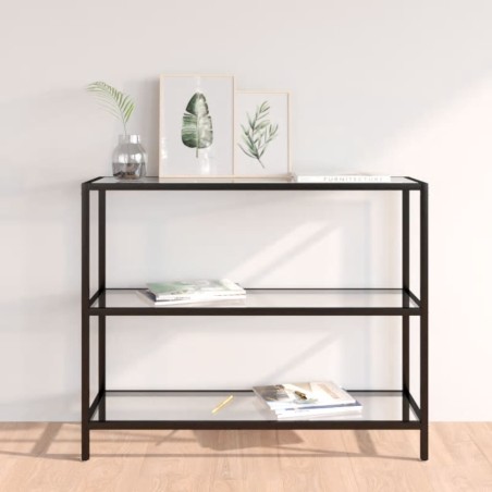 vidaXL Estantería transparente de vidrio templado 100x36x90 cm