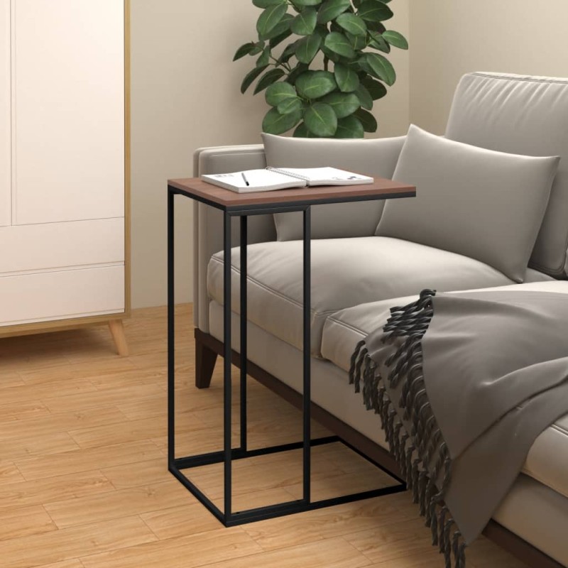 vidaXL Mesa auxiliar de madera de ingeniería negro 40x30x59 cm vidaXL Mesa auxiliar de madera de ingeniería negro 40x30x59 cm