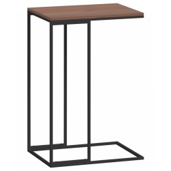 vidaXL Mesa auxiliar de madera de ingeniería negro 40x30x59 cm