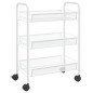 vidaXL Carrito de cocina 3 niveles hierro blanco 46x26x64 cm vidaXL Carrito de cocina 3 niveles hierro blanco 46x26x64 cm