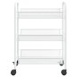 vidaXL Carrito de cocina 3 niveles hierro blanco 46x26x64 cm vidaXL Carrito de cocina 3 niveles hierro blanco 46x26x64 cm