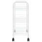 vidaXL Carrito de cocina 3 niveles hierro blanco 46x26x64 cm vidaXL Carrito de cocina 3 niveles hierro blanco 46x26x64 cm