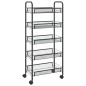 vidaXL Carrito de cocina 5 niveles hierro negro 46x26x105 cm vidaXL Carrito de cocina 5 niveles hierro negro 46x26x105 cm