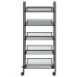 vidaXL Carrito de cocina 5 niveles hierro negro 46x26x105 cm vidaXL Carrito de cocina 5 niveles hierro negro 46x26x105 cm