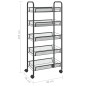 vidaXL Carrito de cocina 5 niveles hierro negro 46x26x105 cm vidaXL Carrito de cocina 5 niveles hierro negro 46x26x105 cm
