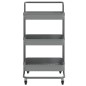 vidaXL Carrito de cocina 3 niveles hierro y ABS gris 42x35x85 cm