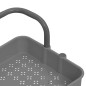 vidaXL Carrito de cocina 3 niveles hierro y ABS gris 42x35x85 cm