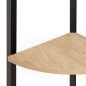 vidaXL Estantería esquina 5 baldas marrón claro negro 45,5x31,5x180 cm vidaXL Estantería esquina 5 baldas marrón claro negro 45,5x31,5x180 cm