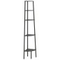 vidaXL Estantería de esquina de 5 niveles negra 45,5x31,5x180 cm vidaXL Estantería de esquina de 5 niveles negra 45,5x31,5x180 cm