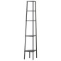 vidaXL Estantería de esquina de 5 niveles negra 45,5x31,5x180 cm vidaXL Estantería de esquina de 5 niveles negra 45,5x31,5x180 cm