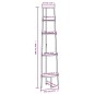 vidaXL Estantería de esquina de 5 niveles negra 45,5x31,5x180 cm vidaXL Estantería de esquina de 5 niveles negra 45,5x31,5x180 cm