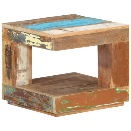 vidaXL Mesa de centro de madera maciza reciclada 45x45x40 cm