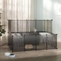 vidaXL Jaula de animales pequeños negro 143x107x93 cm PP y acero vidaXL Jaula de animales pequeños negro 143x107x93 cm PP y acero