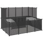 vidaXL Jaula de animales pequeños negro 143x107x93 cm PP y acero vidaXL Jaula de animales pequeños negro 143x107x93 cm PP y acero