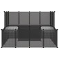 vidaXL Jaula de animales pequeños negro 143x107x93 cm PP y acero vidaXL Jaula de animales pequeños negro 143x107x93 cm PP y acero