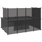 vidaXL Jaula de animales pequeños negro 143x107x93 cm PP y acero vidaXL Jaula de animales pequeños negro 143x107x93 cm PP y acero