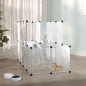 vidaXL Jaula de animales pequeños PP y acero transparente 142x74x93 cm