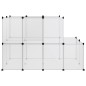 vidaXL Jaula de animales pequeños PP y acero transparente 142x74x93 cm