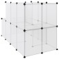 vidaXL Jaula de animales pequeños PP y acero transparente 142x74x93 cm