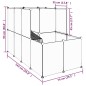 vidaXL Jaula de animales pequeños PP y acero transparente 142x74x93 cm