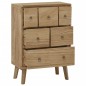 vidaXL Cómoda de madera maciza de teca 56x30x80 cm vidaXL Cómoda de madera maciza de teca 56x30x80 cm