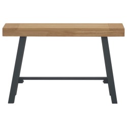 vidaXL Banco de madera maciza de teca 80 cm