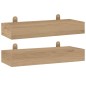 vidaXL Estantes de pared 2 unidades madera maciza de teca 40x15x6 cm vidaXL Estantes de pared 2 unidades madera maciza de teca 40x15x6 cm