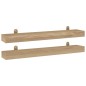 vidaXL Estantes de pared 2 unidades madera maciza de teca 90x15x6 cm vidaXL Estantes de pared 2 unidades madera maciza de teca 90x15x6 cm
